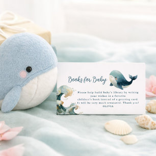 Ozean-Wal-Wellen Weiße Bücher für Baby Shower Begleitkarte