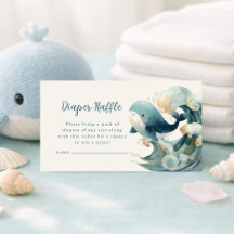 Ozean-Wal-Wellen-Windel-Raffle-Elfenbein-Baby-Part