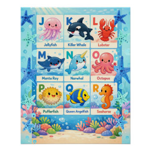 Ozean-Wandbild für Kinder zur Bildung Poster