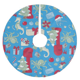 ozean weihnachts octopus briefkasten weihnachtsman polyester weihnachtsbaumdecke
