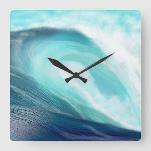 Ozean-Wellen-Uhr Quadratische Wanduhr