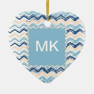 Ozean-Wellen Zickzack Keramikornament