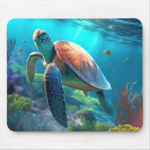 Ozean-Wildlife-Mauspads mit Meeresschildkrötenmoti Mousepad
