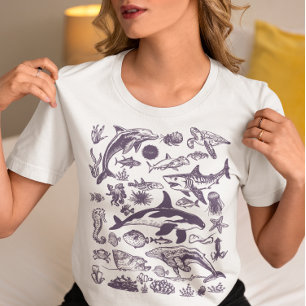 Ozean-Wunder – Vintage Meeresleben T-Shirt