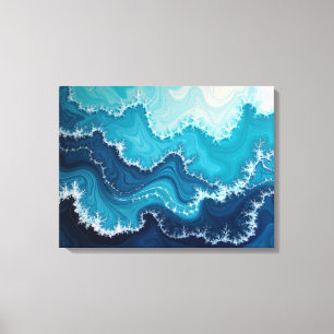 Ozeanadern – Tiefsee-Fluid 24"x18" Abstrakt Leinwanddruck