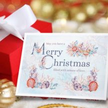 Ozeanbezogene Frohe Weihnachtskarte