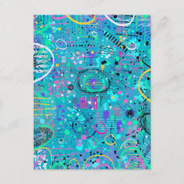 Ozeanblasen: Maximalistische Kunst Postkarte