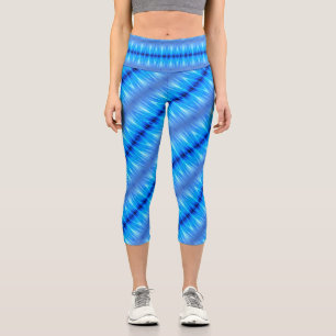 Ozeanblau Capri Leggings