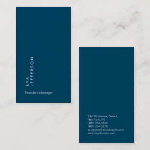 Ozeanblau elegant einzigartig modern schlicht visitenkarte
