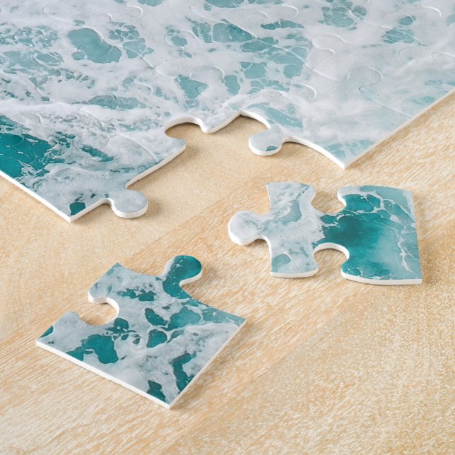 Ozeanblaue Wellen Puzzle (Seite)