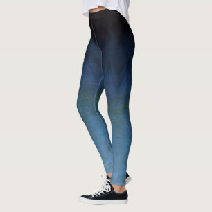 Ozeanblauer Leggings Leinwand Blauer Legende Pflan