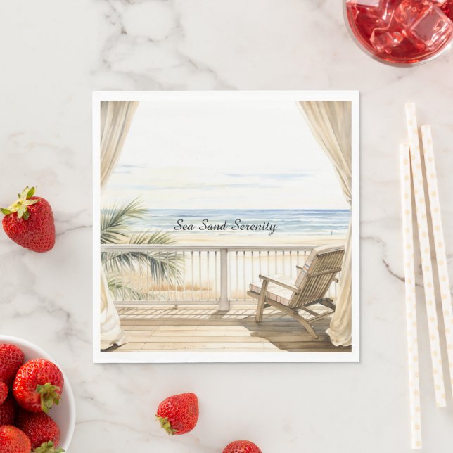 Ozeanblick Strand Serenität Serviette (Beispiel)