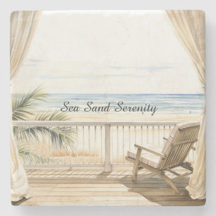 Ozeanblick Strand Serenität Steinuntersetzer