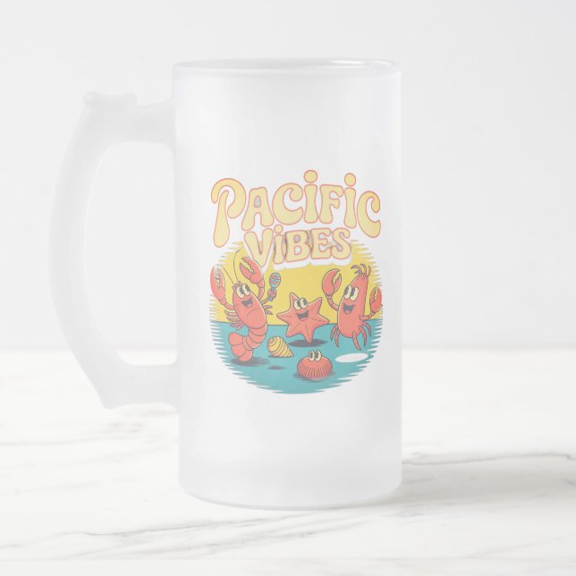Ozeanbrise-Frostglas-Tasse Mattglas Bierglas (Links)
