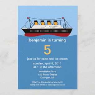Ozeandampfer-Geburtstags-Party Einladungen