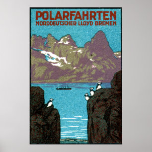 Ozeandampfer-Plakat 1910 Poster