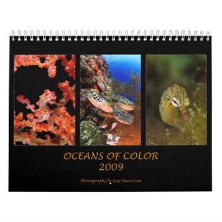 Ozeane der Farbe Kalender