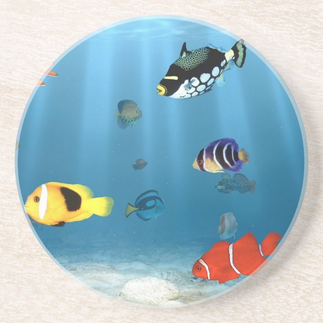 Ozeane der Fische Sandstein Untersetzer (Vorne)