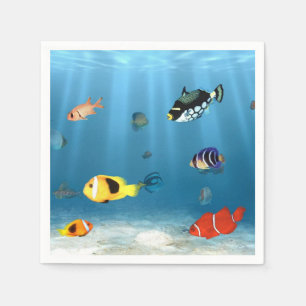 Ozeane der Fische Serviette