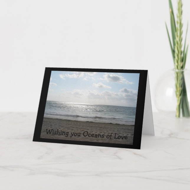 Ozeane der Liebe wünschen Karte (Vorderseite)