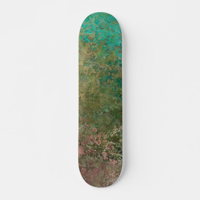 Ozeane Inspiriert Alkohol Tinte Abstrakt Skateboard (Vorne)