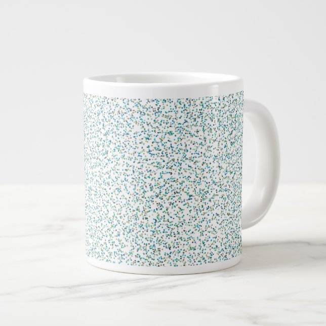 Ozeane Inspiriert gesprenkelte Punkte Jumbo-Tasse (Vorderseite Rechts)
