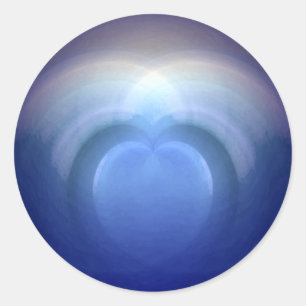 Ozeane von Liebe Wedding Runder Aufkleber