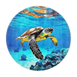 Ozeanembrace: Reise der Meeresschildkröte Schneidebrett