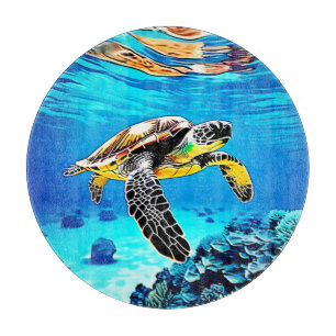 Ozeanembrace: Reise der Meeresschildkröte Schneidebrett