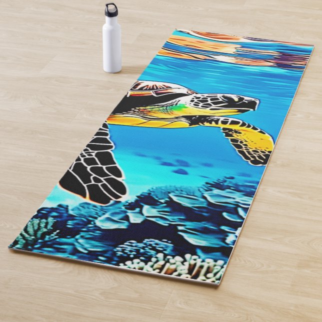 Ozeanembrace: Reise der Meeresschildkröte Yogamatte (Beispiel)