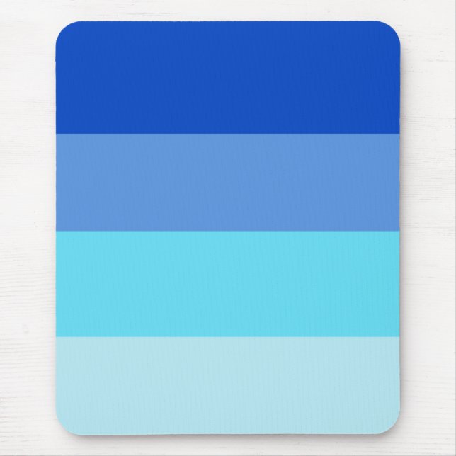 Ozeanfarben Streifen Mousepad (Vorne)