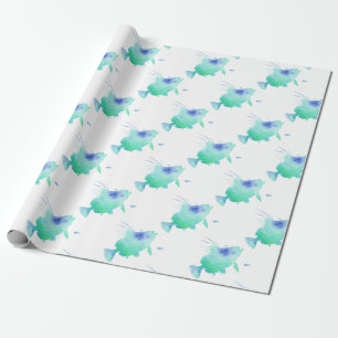 Ozeanfisch-Aquaverpackung Geschenkpapier