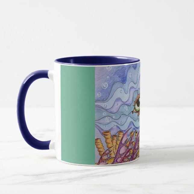 Ozeanfischaugen-Kaffee-Tasse Tasse (Links)