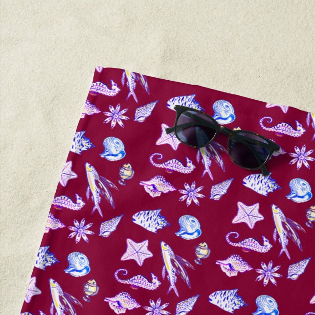 Ozeangestüte mit athletischen Kopfbund-Flip-Flops Strandtuch (Beispiel)