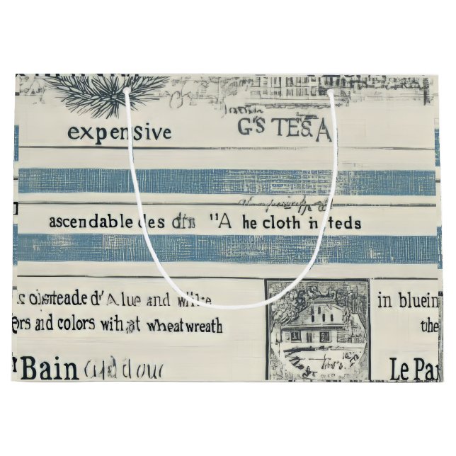 Ozeangetaschen mit Meeresdetails Inspiriert Große Geschenktüte (Vorderseite)