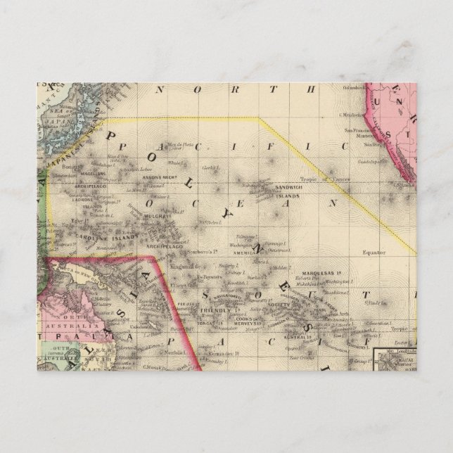 Ozeanica, Sandwich-Inseln Postkarte (Vorderseite)