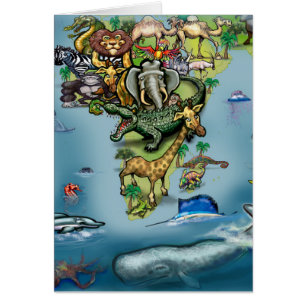 Ozeanien-Afrika-Weltkarte