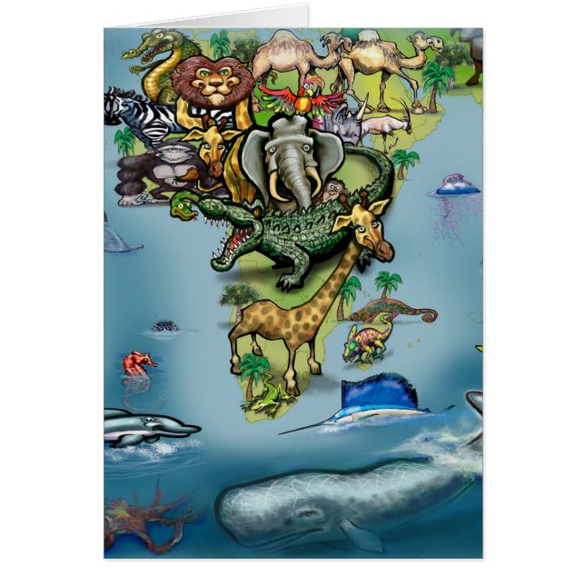 Ozeanien-Afrika-Weltkarte (Vorne)
