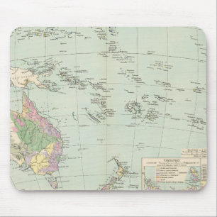 Ozeanien - Atlas-Karte Ozeaniens Mousepad