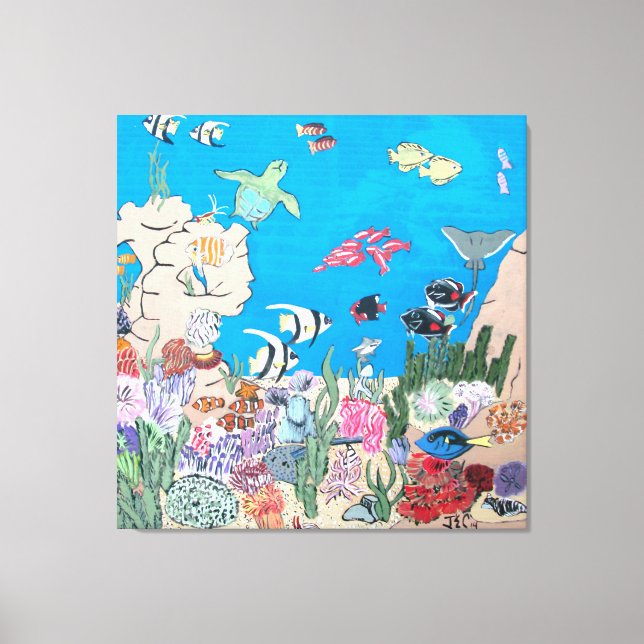 Ozeanien auf Leinwand (Vorderseite)