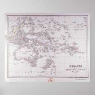 Ozeanien (Australien, das Polynesien und Malaysia) Poster