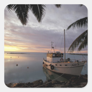Ozeanien, Polynesien, Cookinseln, Aitutaki, Quadratischer Aufkleber