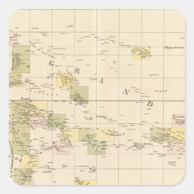 Ozeanienversammlung Quadratischer Aufkleber (Vorderseite)