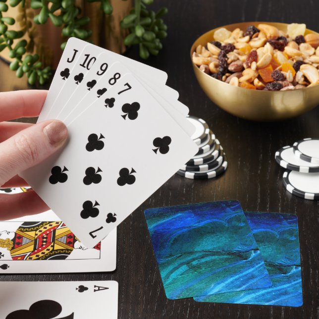 Ozeanisch geformter Stein  Spielkarten (In Situ)