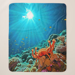 Ozeanische Lichtstrahl-Fantasie-Design Sherpadecke