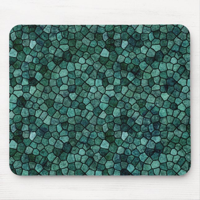 Ozeanische Mosaikkrusten-Textur abstraktes Muster Mousepad (Vorne)