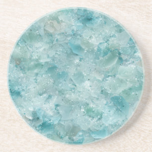Ozeanische Schönheit. Aqua Crystal.  Getränkeuntersetzer