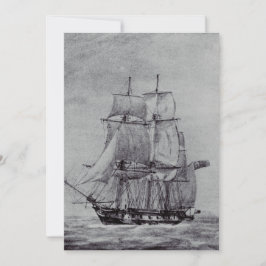 Ozeanische Trek Grafik Schiffe Fine Art Einladung