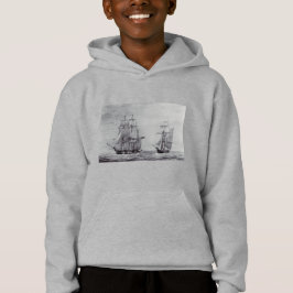 Ozeanische Trek Grafik Schiffe Fine Art Hoodie