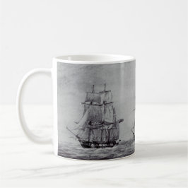Ozeanische Trek Grafik Schiffe Fine Art Kaffeetasse